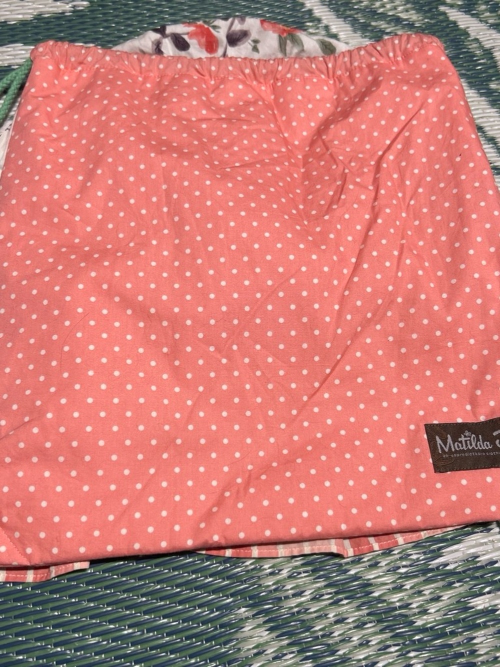 Matilda Jane Coral Pink Drawstring backpack